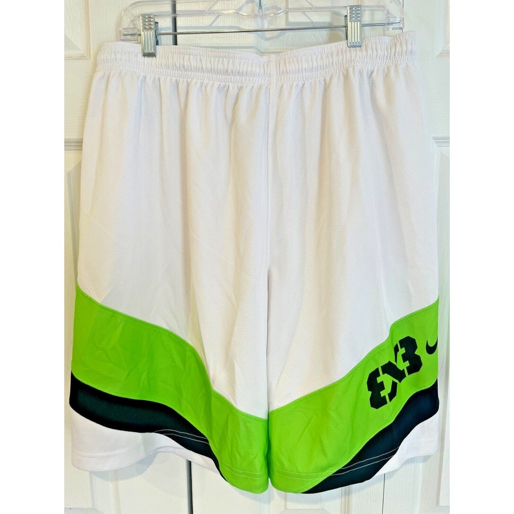 Nike Team FIBA Olympic 3X3 Basketball Shorts White Green CT7738-113 Men's Size L